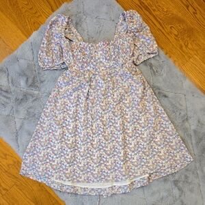 Pants Store Pink/Blue Floral Dress, Womens Medium, Great Condition